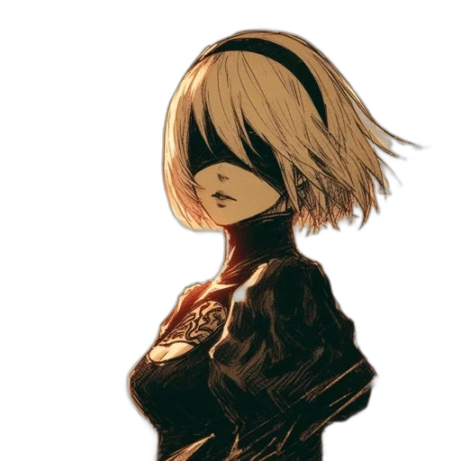 jacket, mask, face, dress, concept art, pixel art, comic book art, anime transparent PNG cut-out