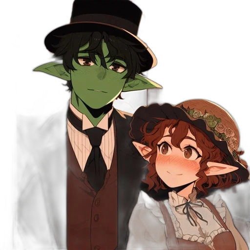 hat, staff, concept art, watercolor, pixel art, fantasy art, green, dark transparent PNG cut-out