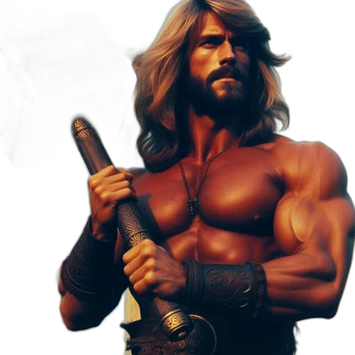 sword, weapon, fantasy art, concept art, comic book art, photorealistic, athletic, male transparent PNG cut-out