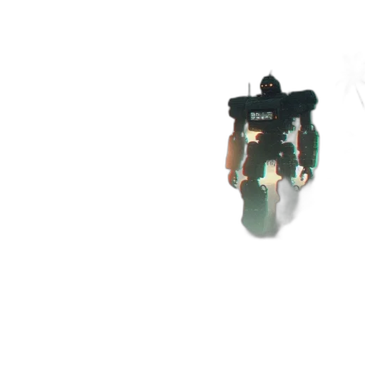 robot, weapon, creature, mask, 3d render, concept art, pixel art, cyberpunk transparent PNG cut-out
