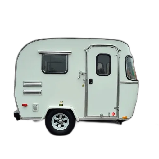 car, 3d render, white, trailer, shiny, chrome, finish, parked transparent PNG cut-out