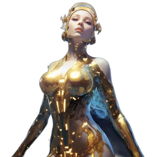 dress, jewelry, crown, staff, concept art, fantasy art, comic book art, 3d render transparent PNG cut-out