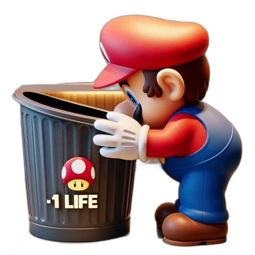robot, food, furniture, 3d render, concept art, photorealistic, mario, bends transparent PNG cut-out