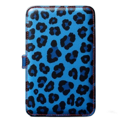 blue, leopard, print, case transparent PNG cut-out