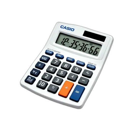 weapon, 3d render, white, casio, calculator, digital, display, showing transparent PNG cut-out