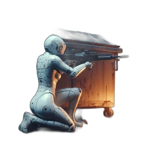 robot, furniture, creature, concept art, cyberpunk, 3d render, comic book art, outer space transparent PNG cut-out
