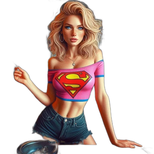 dress, jewelry, comic book art, fantasy art, pixel art, concept art, neon, colorful transparent PNG cut-out