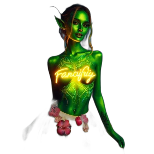 jewelry, concept art, fantasy art, cyberpunk, 3d render, neon lights, neon, green transparent PNG cut-out