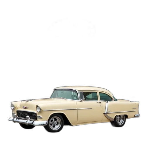 car, 3d render, photorealistic, vintage, parked, front, old, dealership transparent PNG cut-out