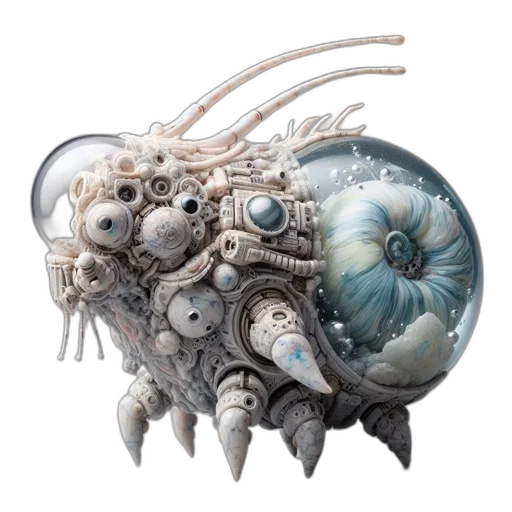 robot, jewelry, creature, weapon, concept art, fantasy art, 3d render, photorealistic transparent PNG cut-out