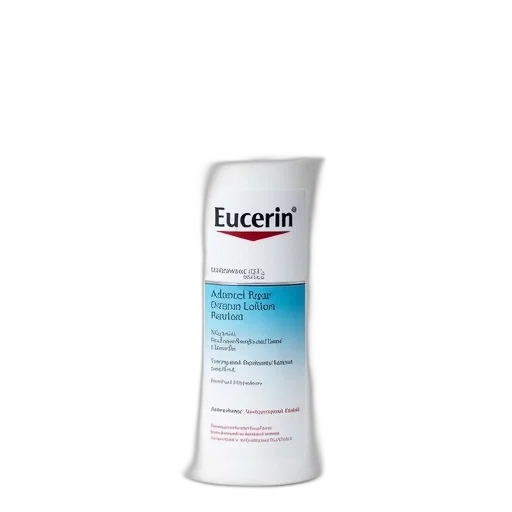bottle, eucerin, advanced, repair, body, lotion, displayed, against transparent PNG cut-out