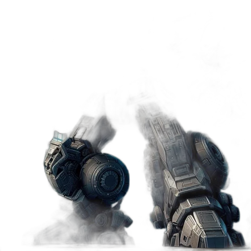robot, weapon, creature, concept art, 3d render, fantasy art, photorealistic, outer space transparent PNG cut-out