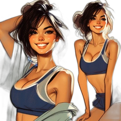 face, concept art, comic book art, fantasy art, photorealistic, blue, neon, colorful transparent PNG cut-out