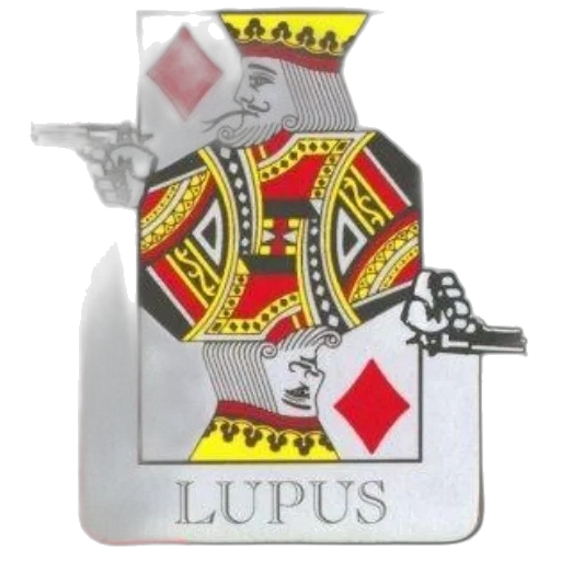 playing, card, featuring, king, crown, holding, two, guns transparent PNG cut-out