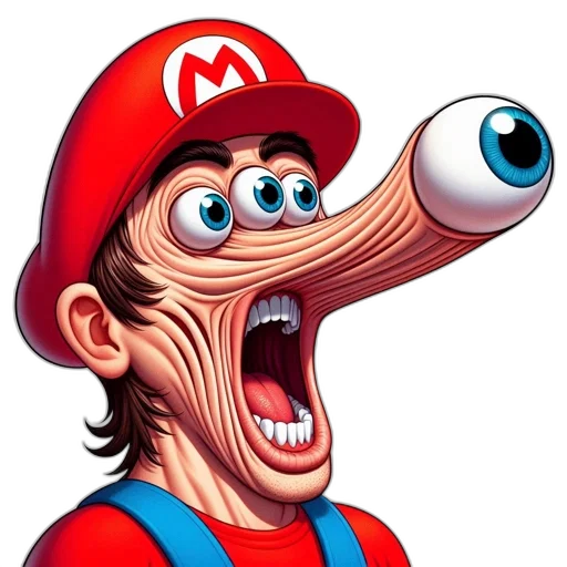face, mask, hat, creature, 3d render, concept art, photorealistic, cartoon transparent PNG cut-out