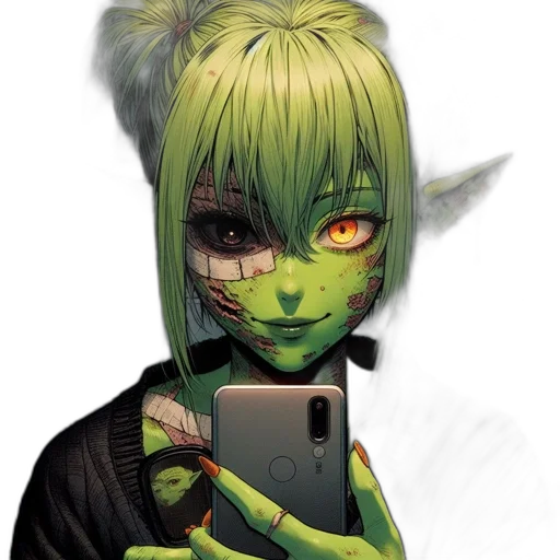 mask, face, creature, staff, fantasy art, anime, concept art, cyberpunk transparent PNG cut-out