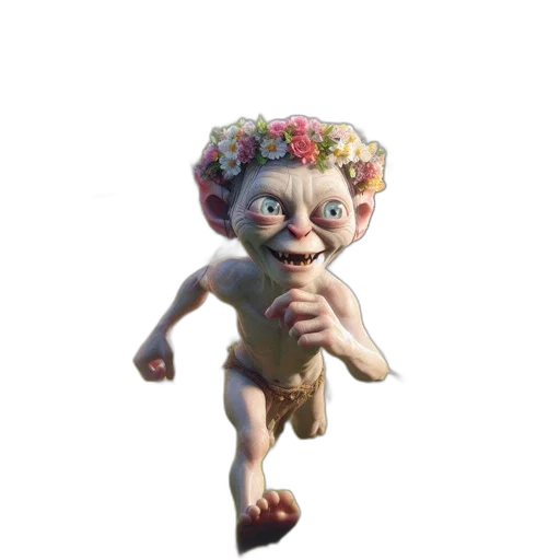 creature, face, mask, staff, 3d render, concept art, photorealistic, fantasy art transparent PNG cut-out