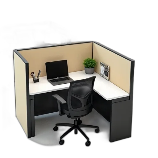 furniture, staff, 3d render, photorealistic, concept art, modern, office, cubicle transparent PNG cut-out