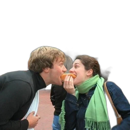 food, city street, man, woman, share, hot, dog, stand transparent PNG cut-out