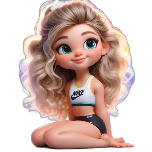 hair, cartoon, photorealistic, fantasy art, concept art, animated, character, young transparent PNG cut-out