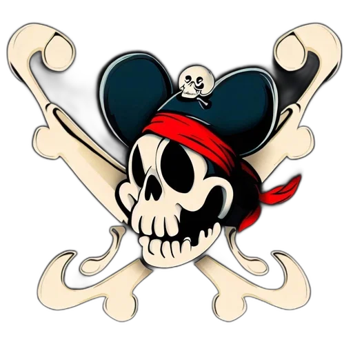 staff, jewelry, crown, cartoon, 3d render, pirate-styled, stylized, skull transparent PNG cut-out