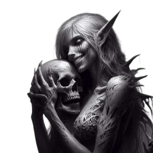 face, creature, fantasy art, concept art, photorealistic, comic book art, female, figure transparent PNG cut-out