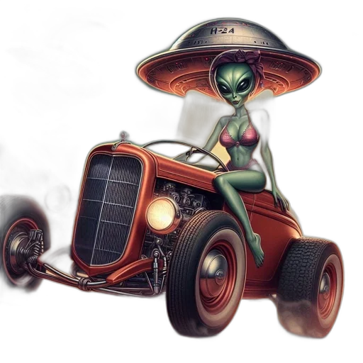 robot, car, creature, concept art, fantasy art, 3d render, watercolor, outer space transparent PNG cut-out