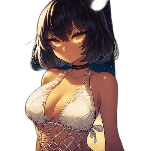 dress, mask, face, weapon, anime, fantasy art, concept art, pixel art transparent PNG cut-out