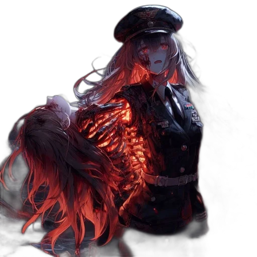 dress, mask, hair, jacket, cyberpunk, 3d render, concept art, photorealistic transparent PNG cut-out