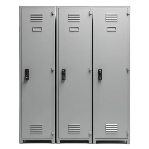 furniture, building, 3d render, monochrome, metal, security, locker, three transparent PNG cut-out