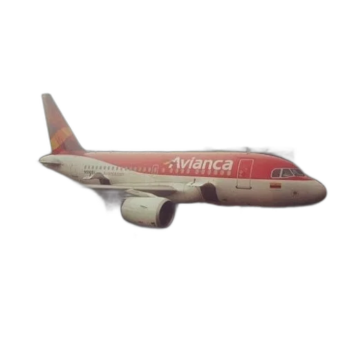 animal, 3d render, photorealistic, avianca, airplane, tarmac, luggage, carts transparent PNG cut-out
