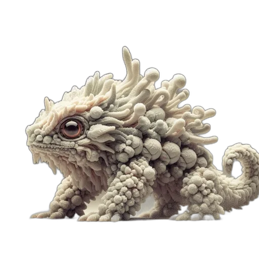 dragon, creature, animal, hair, fantasy art, concept art, pixel art, photorealistic transparent PNG cut-out