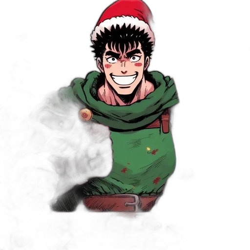 hat, comic book art, concept art, cartoon, pixel art, festive, scene, man transparent PNG cut-out