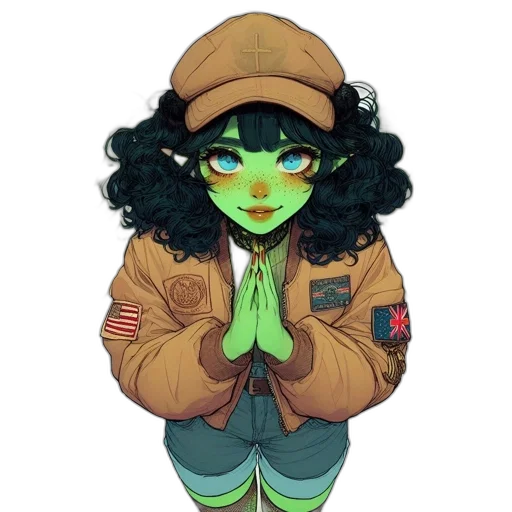 jacket, staff, hat, creature, concept art, pixel art, fantasy art, cartoon transparent PNG cut-out