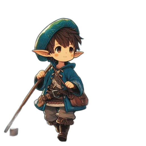 staff, weapon, sword, hat, fantasy art, pixel art, concept art, watercolor transparent PNG cut-out