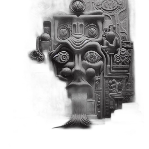 mask, face, robot, crown, concept art, fantasy art, photorealistic, 3d render transparent PNG cut-out