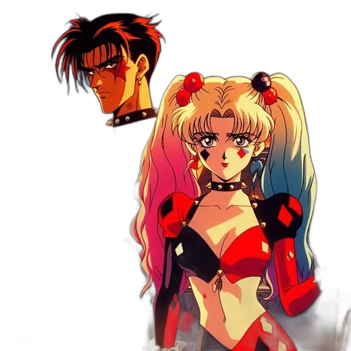 anime, concept art, vaporwave, pixel art, outer space, fire, neon lights, red transparent PNG cut-out
