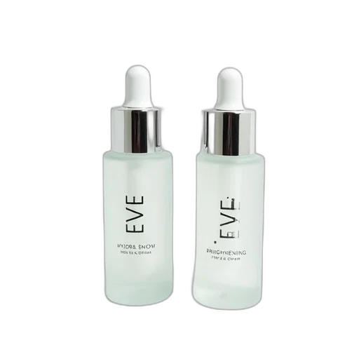 two, identical, glass, bottles, silver, caps, placed, side transparent PNG cut-out