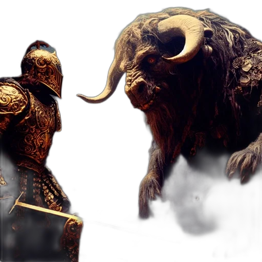animal, concept art, fantasy art, 3d render, photorealistic, armored, warrior, faces transparent PNG cut-out