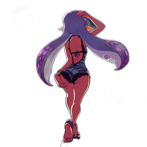 dress, creature, hair, jacket, concept art, watercolor, anime, cartoon transparent PNG cut-out