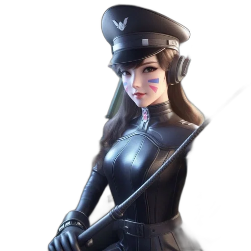 staff, hat, weapon, robot, concept art, fantasy art, 3d render, comic book art transparent PNG cut-out