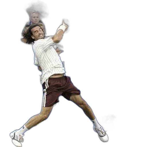 photorealistic, pixel art, concept art, cartoon, tennis, player, action, blue transparent PNG cut-out