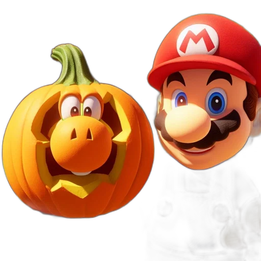 mask, 3d render, concept art, photorealistic, pixel art, iconic, mario, figure transparent PNG cut-out