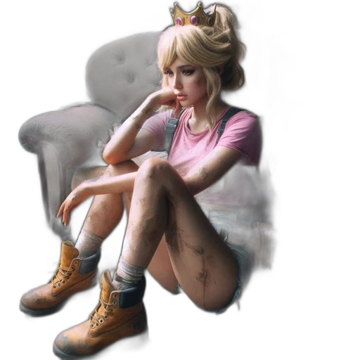 shoes, dress, crown, hat, concept art, photorealistic, fantasy art, oil painting transparent PNG cut-out