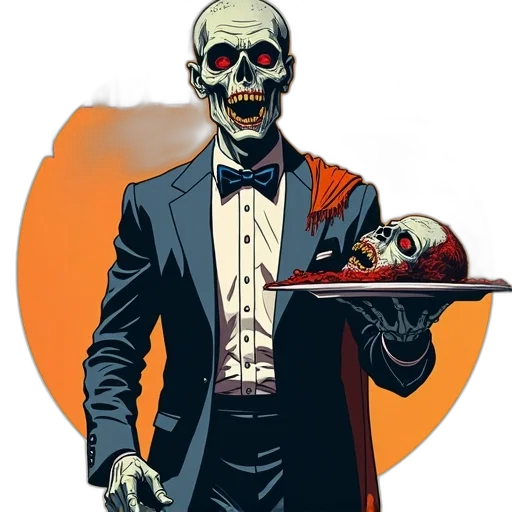 staff, concept art, comic book art, cartoon, pixel art, red, dark, second transparent PNG cut-out