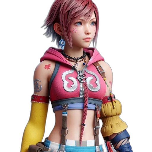 concept art, 3d render, fantasy art, cyberpunk, colorful, image, features, detailed transparent PNG cut-out