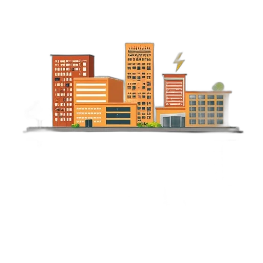 building, concept art, 3d render, pixel art, cartoon, city street, regional, development transparent PNG cut-out