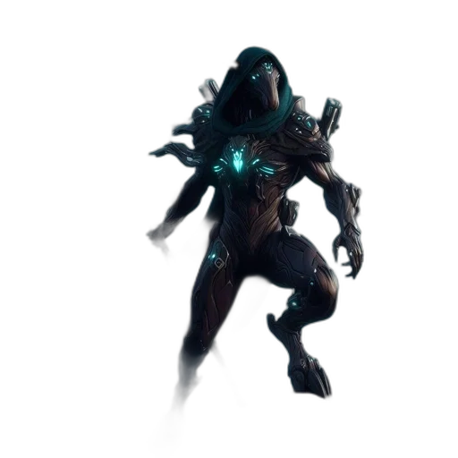 robot, creature, weapon, staff, concept art, cyberpunk, 3d render, fantasy art transparent PNG cut-out
