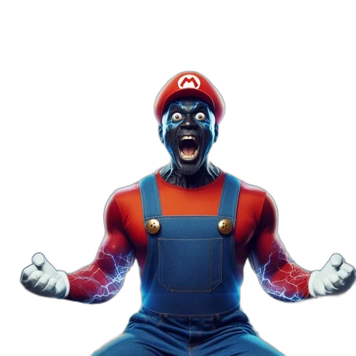 mask, animal, creature, face, concept art, 3d render, comic book art, mario transparent PNG cut-out