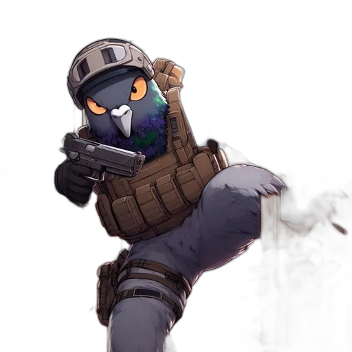 weapon, robot, staff, jacket, concept art, pixel art, anime, 3d render transparent PNG cut-out